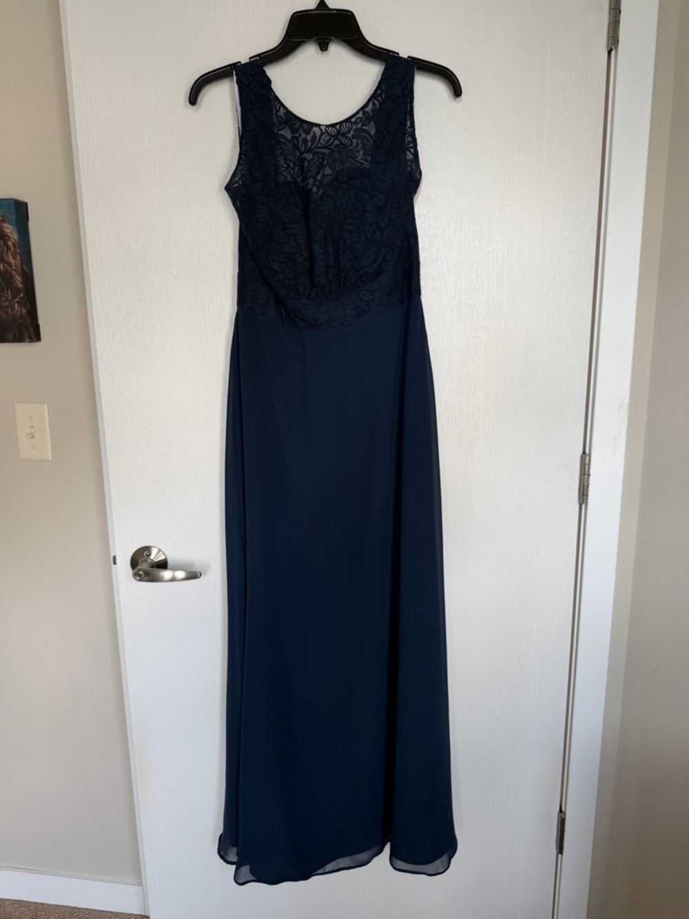 Jasmine Navy Lace Bodice Maxi Dress